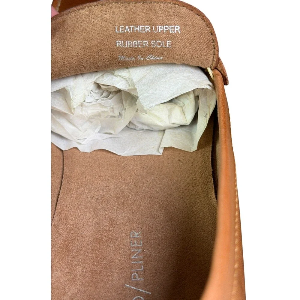 Donald Pliner Dacio Leather Horsebit Loafers Cognac Slip On Shoes Men's 9.5M